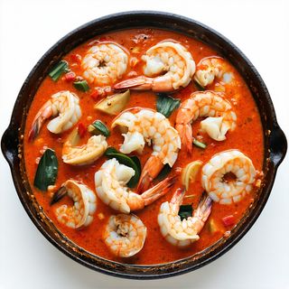 Cazuela De Marisco Al Curry Rojo Thai