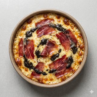 Provolone Al Horno Con Trufa Y Speck