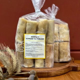 Млинці з куркою та грибами ( 500 гр )
