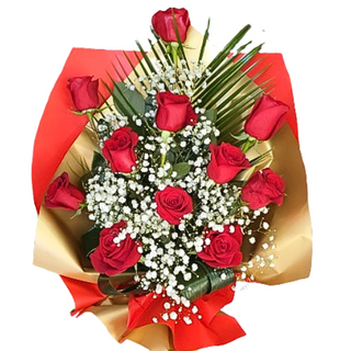 Buchet elegant 11 trandafiri rosii