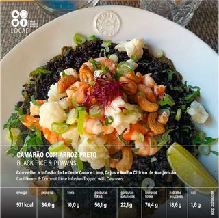 Camarão com Arroz Preto