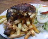 Pechuga De Pollo Frito Con Patatas