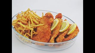 Panados de Frango com Batata Frita