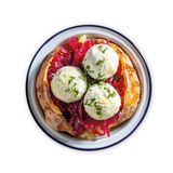 Baccalà* mantecato e cipolle rosse caramellate