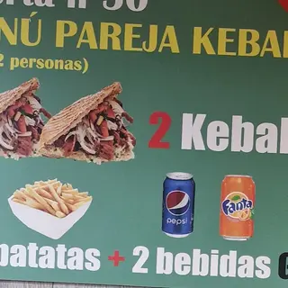 Menú Pareja Kebab