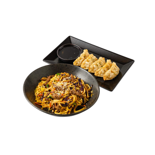 Curry sweet beef + Gyoze Piletina