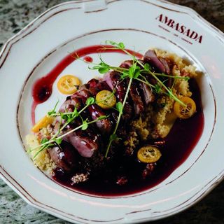 ФІЛЕ КАЧКИ з кускусом та ожиновим джемом 