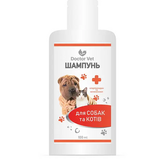 Шампунь з хлоргекседином і кетоконазолом, Doctor Vet, 100 ml