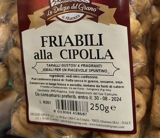 Taralli friabili alla cipolla 250 g