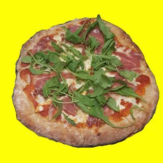 Mozarella, Jamón serrano, Rucula.