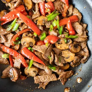 Beef in Hot Garlic