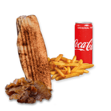 Rollo Kebab samo mięso (małe), frytki, Coca Cola 0.33l