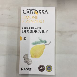 Cioccolato di Modica I.G.P. 60% Gusto Limone e Zenzero 