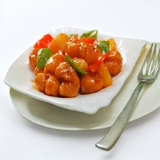 Cerdo agridulce (salsa aparte)