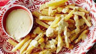 Fried Potato Chips With Garlic Sauce or Plain Chips