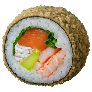 Гарячий рол Темпура з лососем та креветками (8шт/230г)