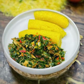 Boiled Plantain & Veg