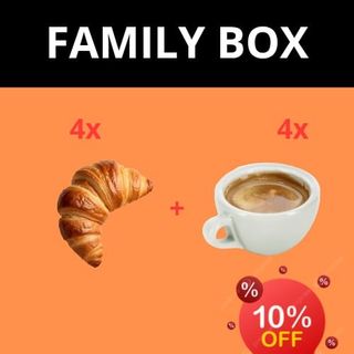 Family Box  4 Cornetti + 4 Caffè espresso