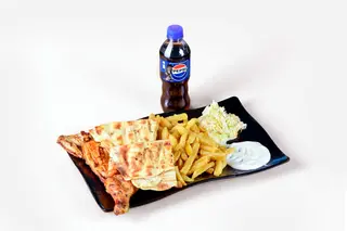 Half BBq Chicken + Chips or rice + Pepsi Soda