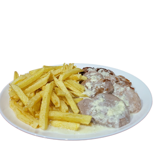 111. Solomillo con salsa roquefort (racion)