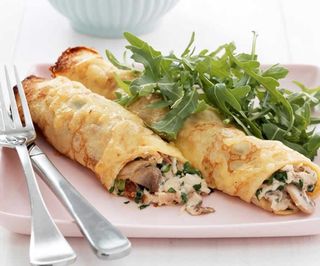 crêpe poulet aux champignons