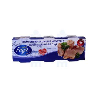 Thon entier huile vegetale 3x80g - FAYZ