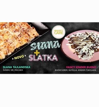  TAJLANDSKA PALAČINKA - ŠUNKA,SIR,PAVLAKA + FANCY KC PALAČINKA - BUENO