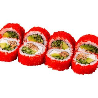 Kalifornia w tobiko z pieczonym łososiem