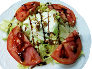 Ensalada De Queso Cabra Con Vinagreta Módena Y Miel