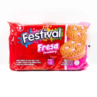 Galletas Festival Fresa x 12 