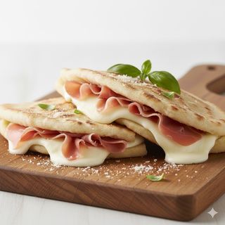 Piadina prosciutto crudo e mozzarella