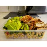 Chickpea salad with grilled chicken