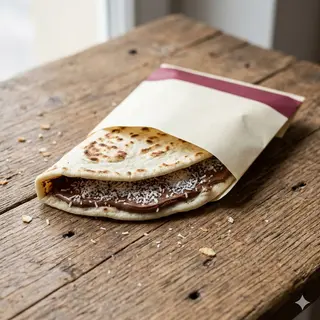 Piadina con Nutella e granella di cocco