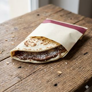 Piadina con Nutella e granella di cocco