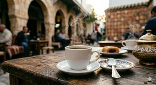 Café Turc avec assortiments biscuits secs