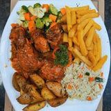 4 Meat Platter + Chips Or Wedges + Salads