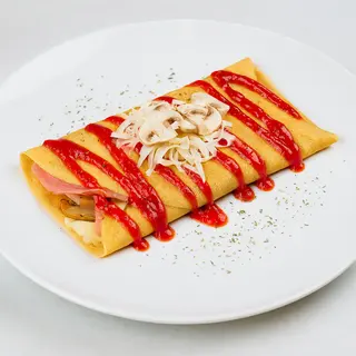 Slana palačinka pršut, mozzarella, rajčica, bosiljak