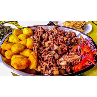 Beef platters (Beef Stew, Rice, Chapati)