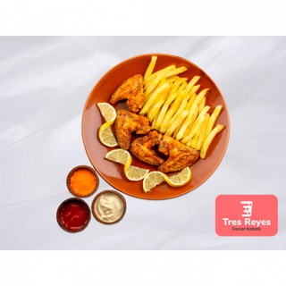 Alitas Pollo 6 uds con Patatas