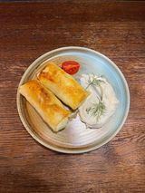 ბლინები ხორცით და არაჟნით/Pancakes with meat and sour cream