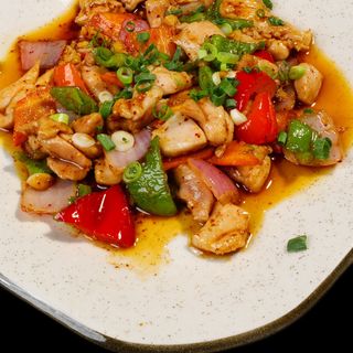 pollo salteado  picante