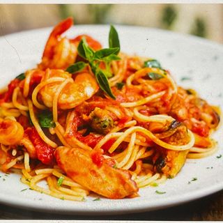 Spaguetti Mariscos Dose