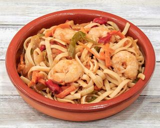 Tallarines Con Langostinos 