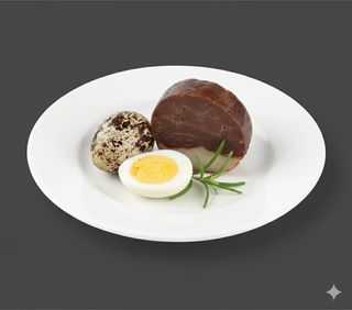 Казы и перепелиные яйца