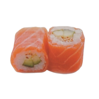 Rollitos frescos de salmón con aguacate y pepino
