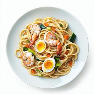 31.spaghetti udon con frutti di mare 海鲜乌冬面