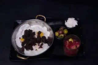 Three Eggs And Dry Meat