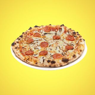 Pizza salame e funghi  (30 cm.)