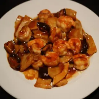 Gambas Bambú Y Setas Chinas