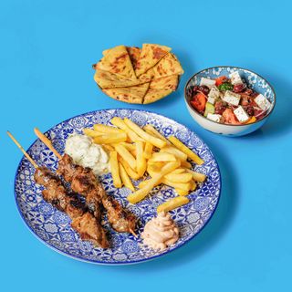 Piatto souvlaki di pecora